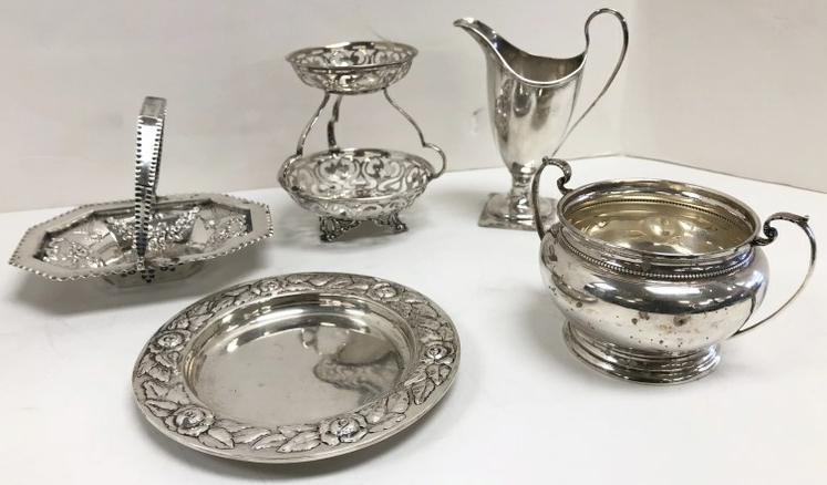 (5) PC. ESTATE SILVER LOT INCL. (4) PCS. STERLING & 830 (1 of 13)