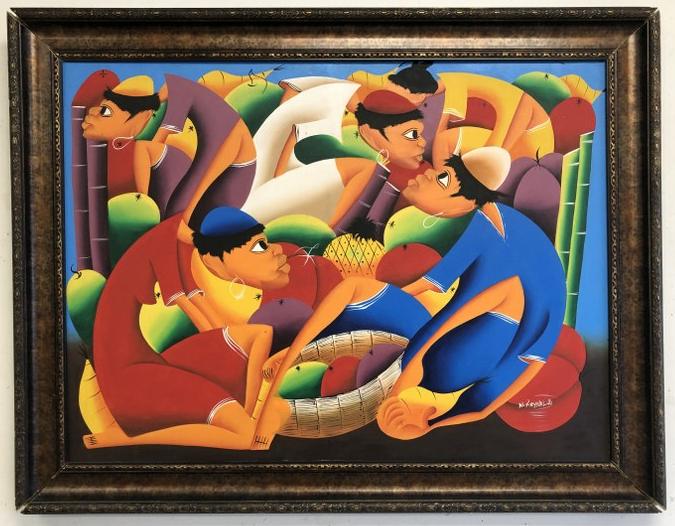 M BLAISE (HAITIAN) MARKET SCENE WOMAN WALKING WITH (1 of 4)