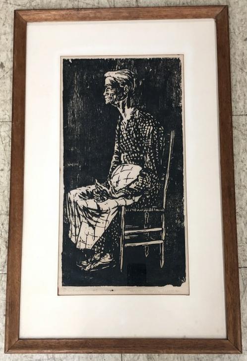 FRANCES BESNER NEWMAN WOODCUT TITLED (SUNDOWN #5) (1 of 3)