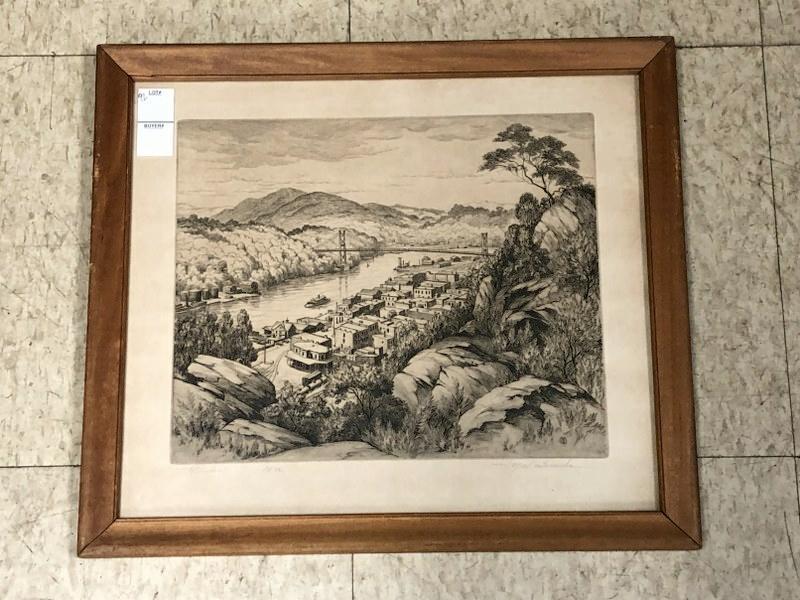 RONAU WOICESKE (1887-1953) PRINT TITLED RONDOUT (1 of 5)