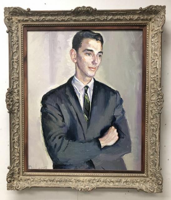 CIRCA 1960'S O/C IMPRESSIONISTIC PORTRAIT OF YOUNG (1 of 2)