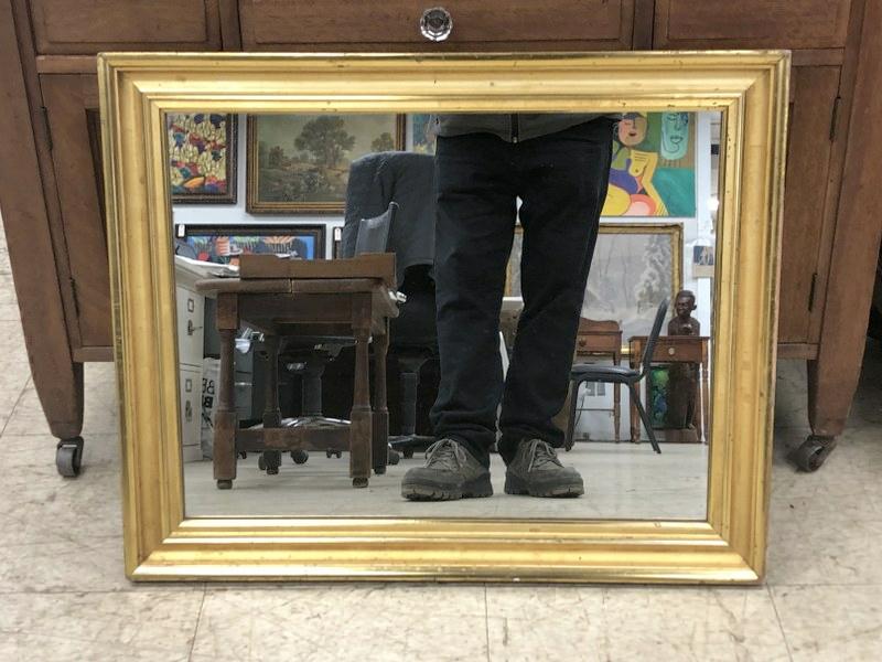 SWEET 19TH C LEMON GILT FRAMED MIRROR, CLEAN, FROM (1 of 4)