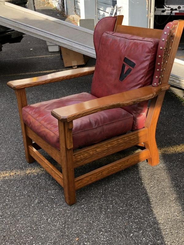 HANDMADE WESTERN ARMCHAIR FROM THE BAR V RANCH WITH BAR (1 of 6)