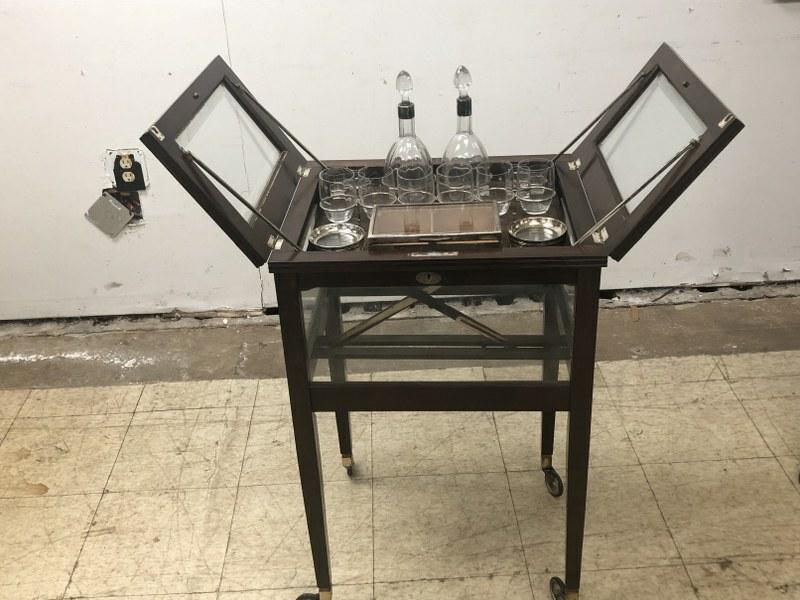 1920'S LIFT TOP CELLARETTE STAND WITH CIGARETTE BOX, 6 (1 of 12)