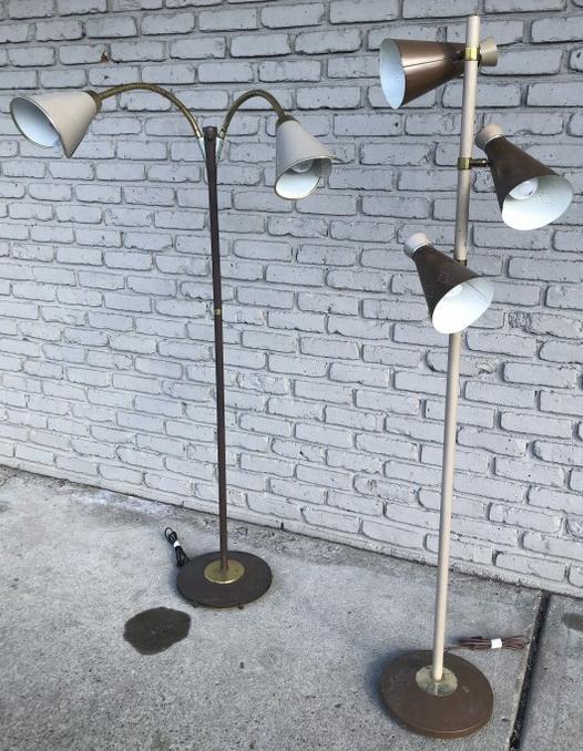 (2) MID CENTURY FLOOR LAMPS, WERE IN USE TILL WE (1 of 3)