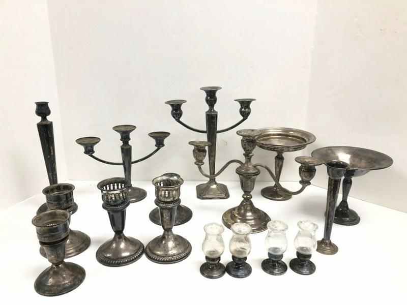 (17 PCS.) ESTATE WEIGHTED STERLING SILVER LOT- INCLUDES (1 of 5)