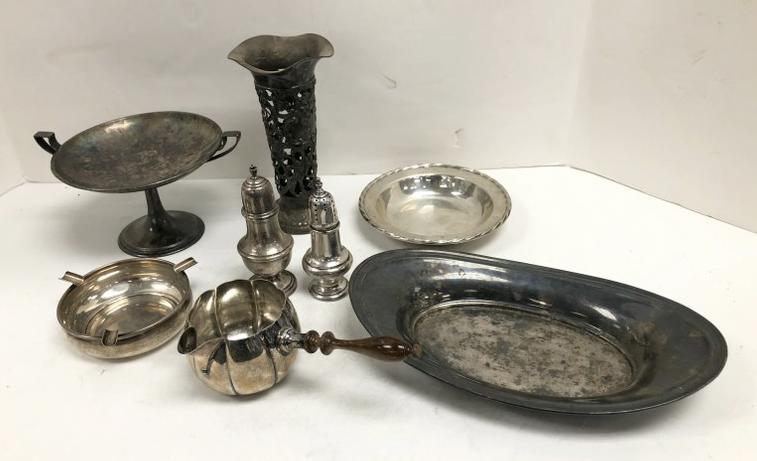 MISC. STERLING SILVER ESTATE LOT- MOST TARNISHED FROM (1 of 7)