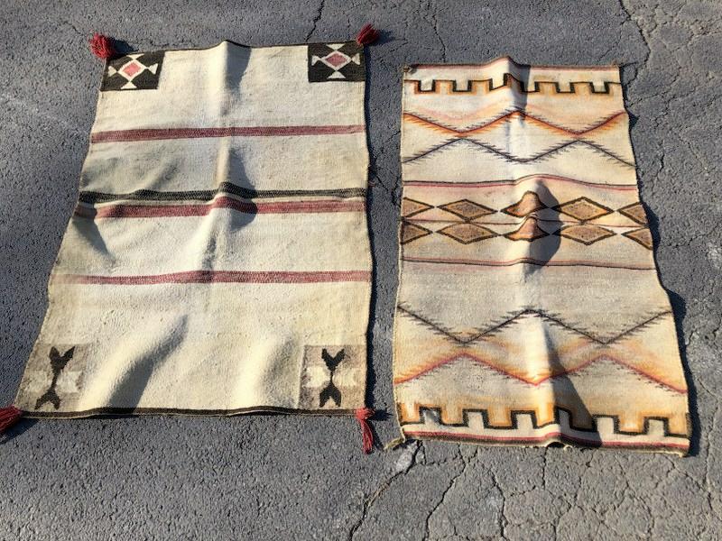 (2) AS FOUND HANDMADE INDIAN RUGS, ONE WAS USED UNDER (1 of 1)