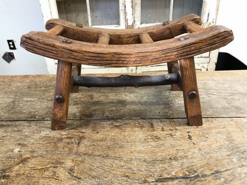 WONDERFUL ADIRONDACK STYLE STOOL, HANDMADE BY MR. (1 of 7)