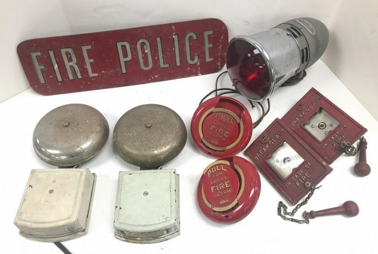 VINTAGE FIRE RELATED OBJECTS, INCLUDING FIRE ALARM BOX (1 of 9)