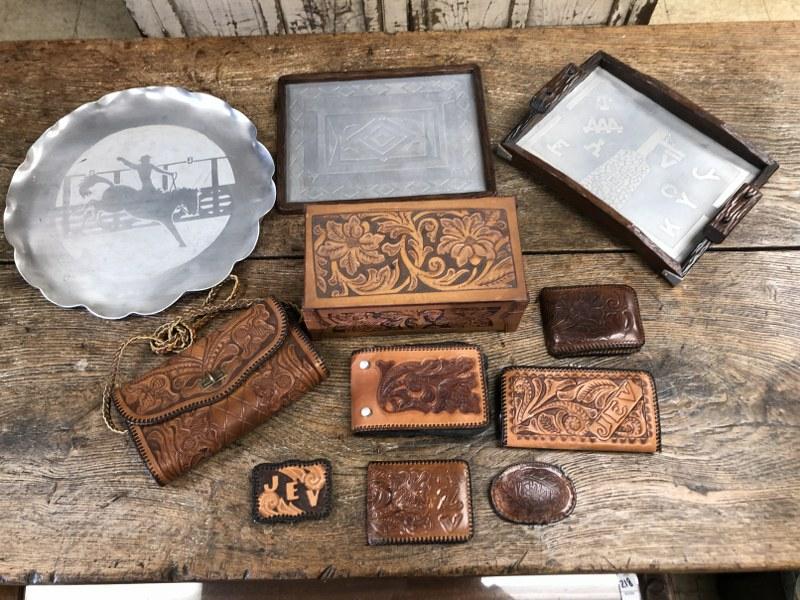 LOT OF OLD HANDMADE GOODS FROM THE BAR V RANCH IN (1 of 9)