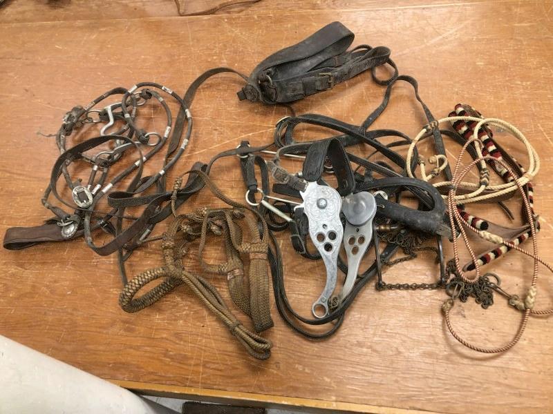 LOT OLD HORSE ACCESSORIES FROM OLD BAR V RANCH IN (1 of 10)