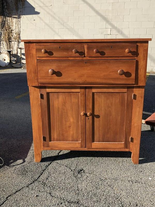 HUDSON VALLEY PINE JELLY CUPBOARD FROM LOCAL ESTATE, (1 of 2)