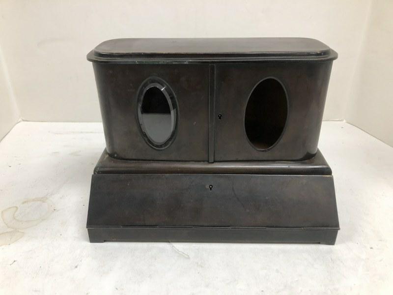 CIRCA 1910 BRONZE VANITY OR DESK TOP STORAGE BOX, HAS (1 of 9)