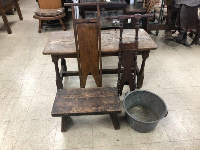 Misc. estate lot to include (2) folding boot jacks, one (1 of 5)