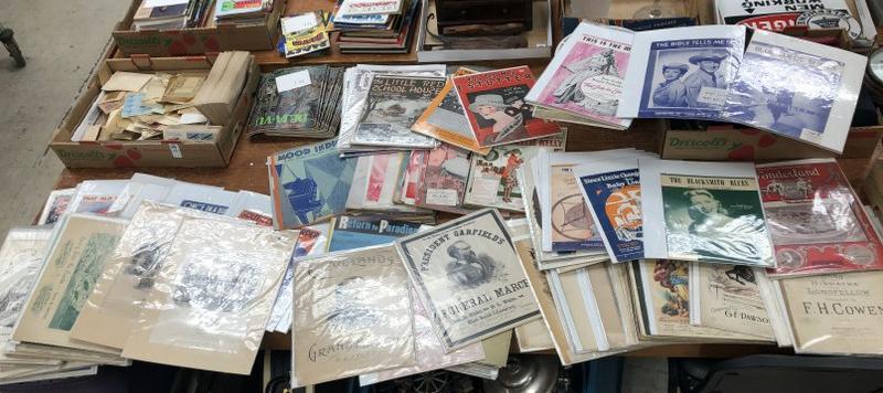 Estate lot misc. older sheet music, most in plastic (1 of 14)