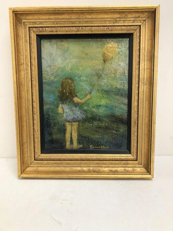 Impressionist o/b signed Rosenthal of young girl (1 of 2)