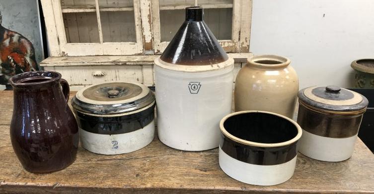 (6) pcs. Misc. stoneware from Woodstock, N.Y. estate, (1 of 1)