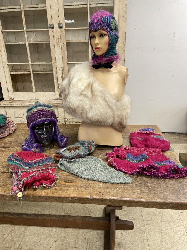 Vintage Designer Handmade Hats (5 hats): HATS-E- NUF? by BERNICE. These Designer Hats (circa 1970's - 1980"s) were sold to Super Models in NYC Modeling Agencies. They are one of a kind, handmade by Bernice using Wool, Mohair, Angola and synt
