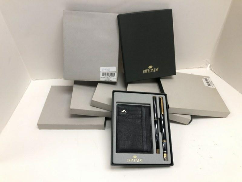 (6) Diplomat NIB vintage fountain pen, ball point pen & leather bill fold sets, from estate fountain (1 of 6)