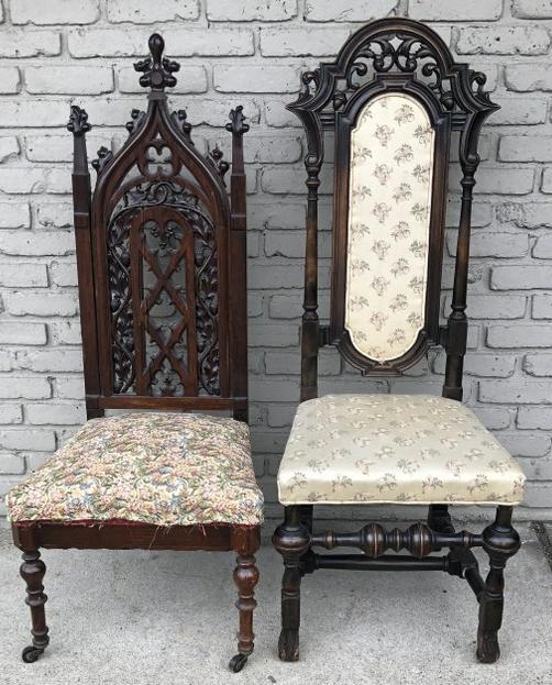 (2) early chairs from Hudson Valley 3 generation Funeral Home, who are renovating and downsizing. (1 of 6)