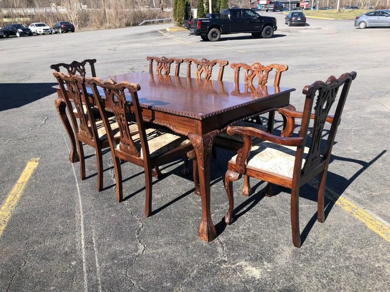 Mahogany Chippendale style dining table and (7) mahogany Chippendale style chairs (1 armchair), from (1 of 8)