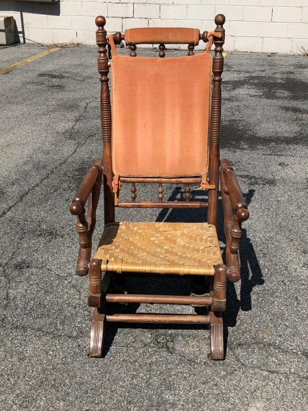 Circa 1900 platform rocker in good estate condition, structurally soundâ€¦. (1 of 1)