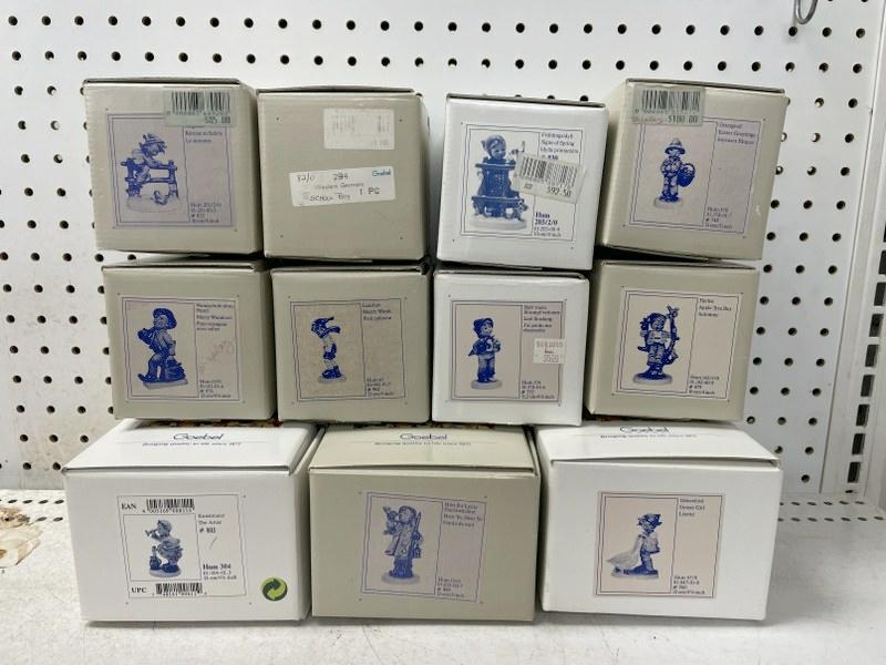 Lot of 11 M.J. Hummel Figurines from Goebel In Box. Everything in this lot is in box and figurines (1 of 6)
