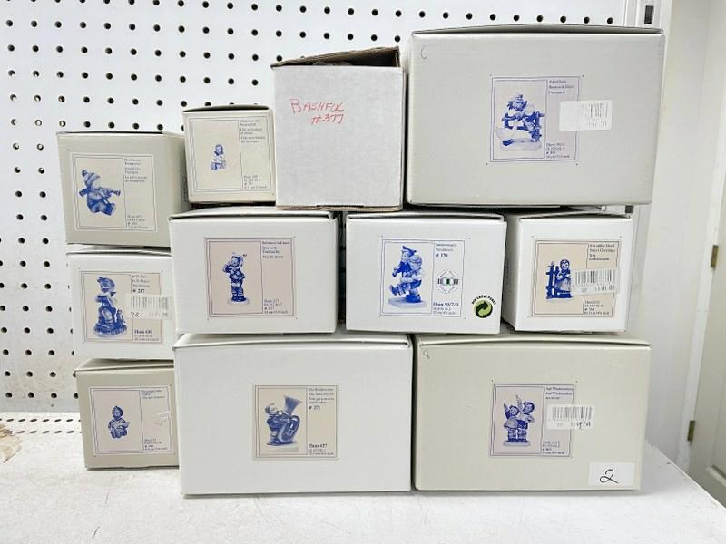 Lot of 11 M.J. Hummel by Goebel figurines in box. Everything in this lot is in box and figurines are (1 of 7)