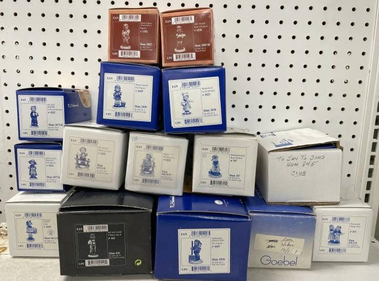 Lot of 14 M.J. Hummel by Goebel figurines in box. Everything in this lot is in box, and figurines (1 of 5)
