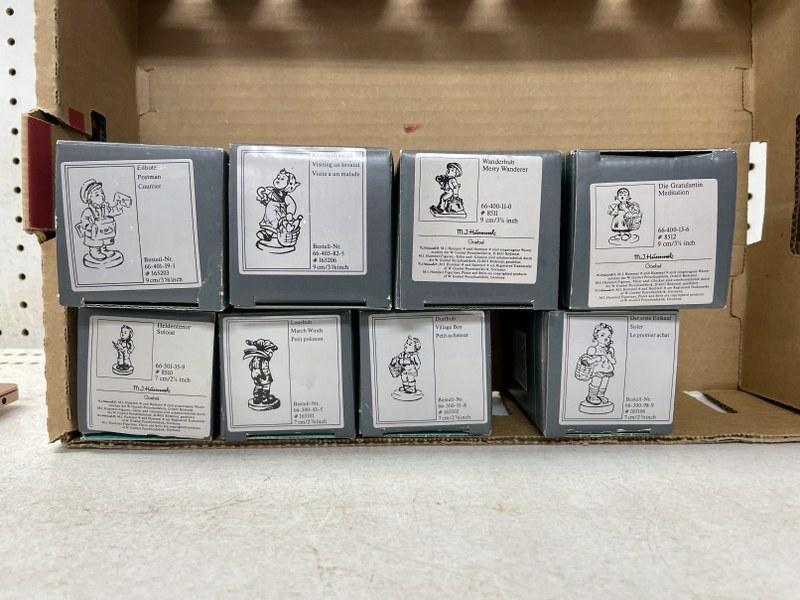 Lot of eight Goebel Hummel Crystal Figurines in box. Everything in this lot is in box and figurines (1 of 5)