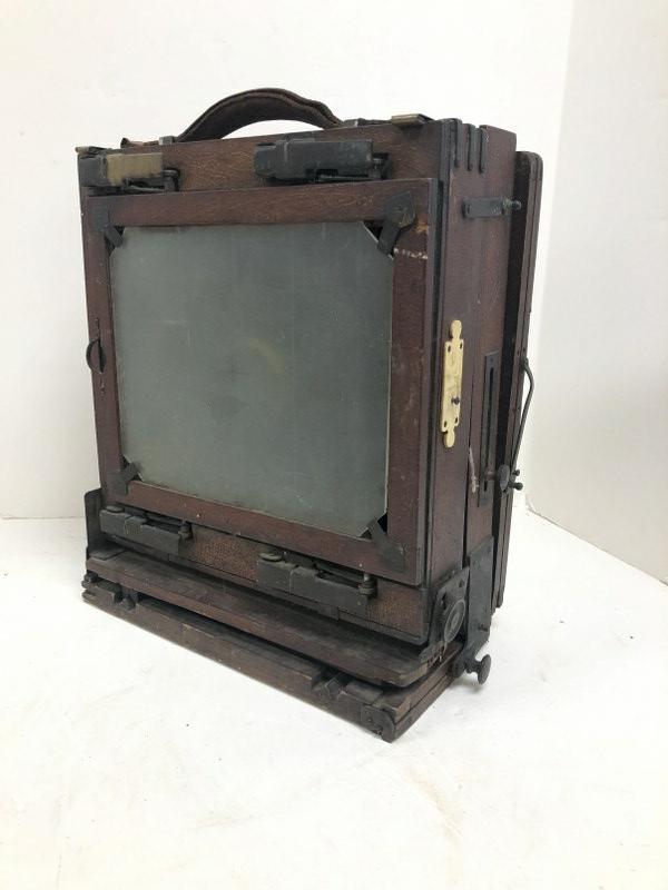 Early large folding camera, from Hudson Valley estate in AS FOUND condition,has some loose pieces as (1 of 14)