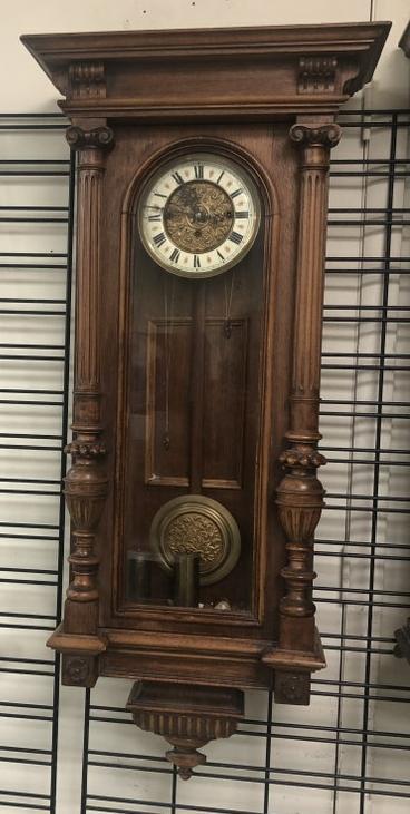 Circa 1890's large wall regulator clock, most likely European, from Long Island N Y estate, has 3 (1 of 11)