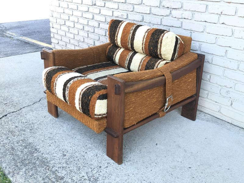 Mid Century Armchair with original fabric, nice clean condition, from Woodstock, N.Y. fine home, (1 of 5)