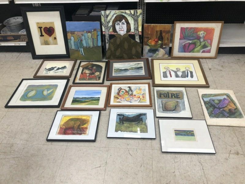 (17) pcs. Artwork from estate of Hudson Valley Rachel Levy, most all her work, a few of: (17) pcs. Artwork from estate of Hudson Valley Rachel Levy, most all her work, a few of contemporaries of hers, some Hudson Valley scenes, etc. Pastels, gouaches, etc. Good lot to sort out, good mix o