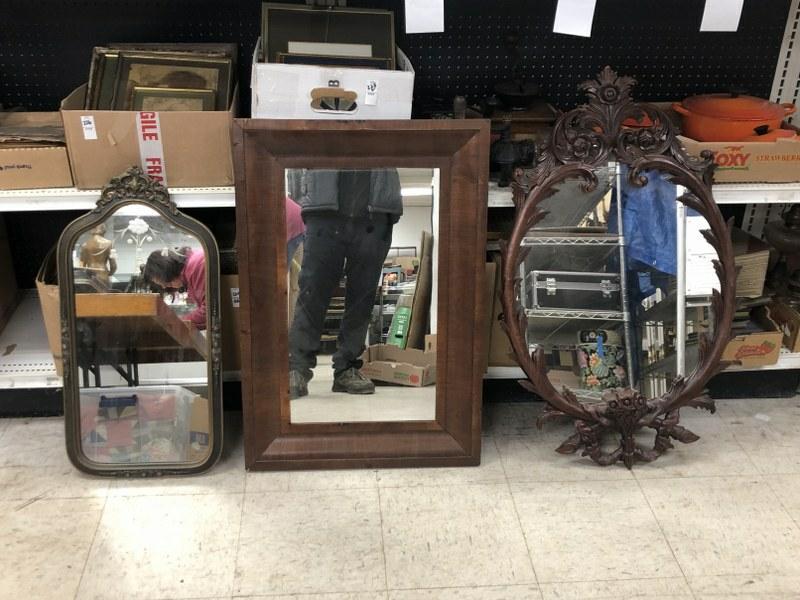 (3) decorative mirrors from local estateâ€¦.including ogeeâ€¦ (1 of 4)