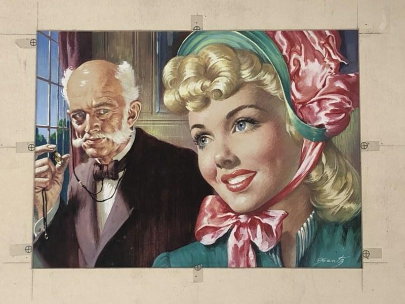 Samuel Marshall Frantz (1890-1953) original illustration titled ( By Just Exchange) gouache on: Samuel Marshall Frantz (1890-1953) original illustration titled ( By Just Exchange) gouache on board, illustration measures 9" x 11.5". From Hudson, N.Y. estate of noted Art Collector Albert Burnette 