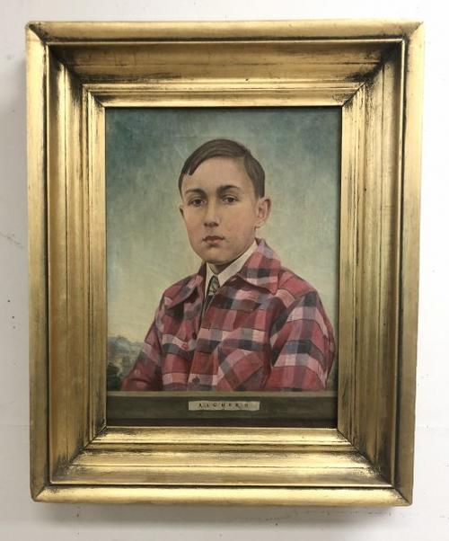 George Davidson (1889-1965) o/c portrait of boy named (Richard), signed lower right, dated 1943 AMA. (1 of 6)