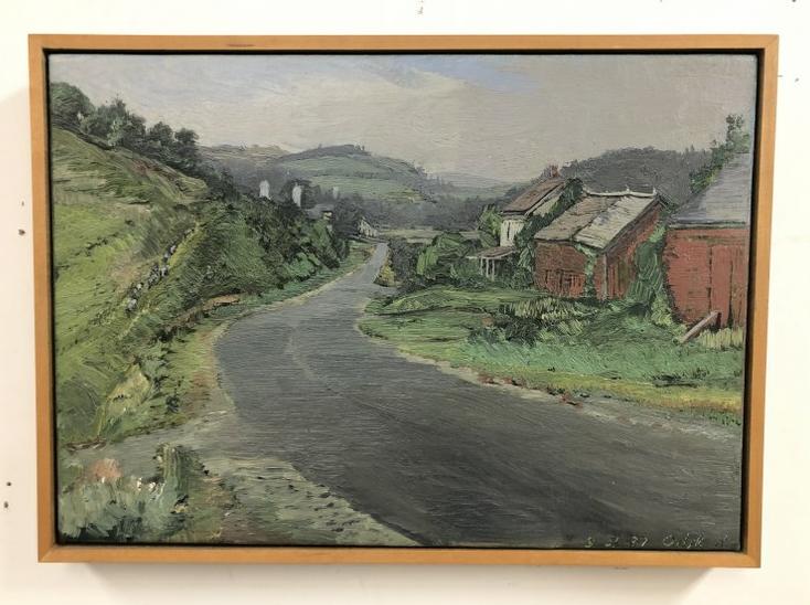 Harry Orlyk (b 1947) o/c titled The Crooked Road, North Hebron, dated 1987, label on back, signed (1 of 6)
