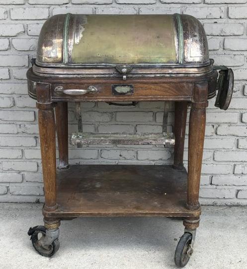 Christofle old silver plated meat trolley or cart, found in the estate storage room, silverplate is (1 of 12)