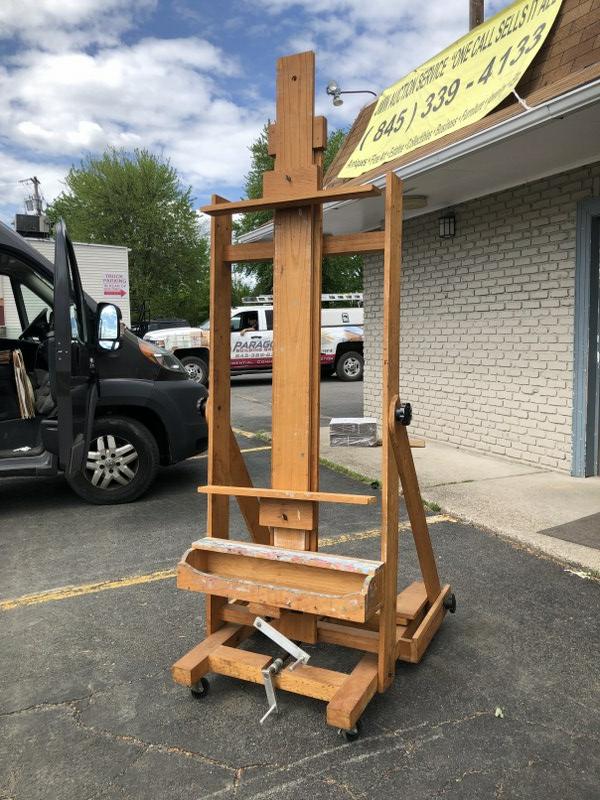 David Davis large professional easel, oak construction, as you see it pictured it measures 91" high (1 of 8)