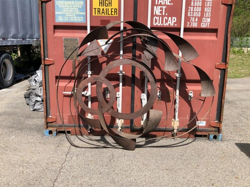 Harry Balmer (?) Large Mid Century abstract metal sculture, unsigned, measures approx. 72" wide x (1 of 5)