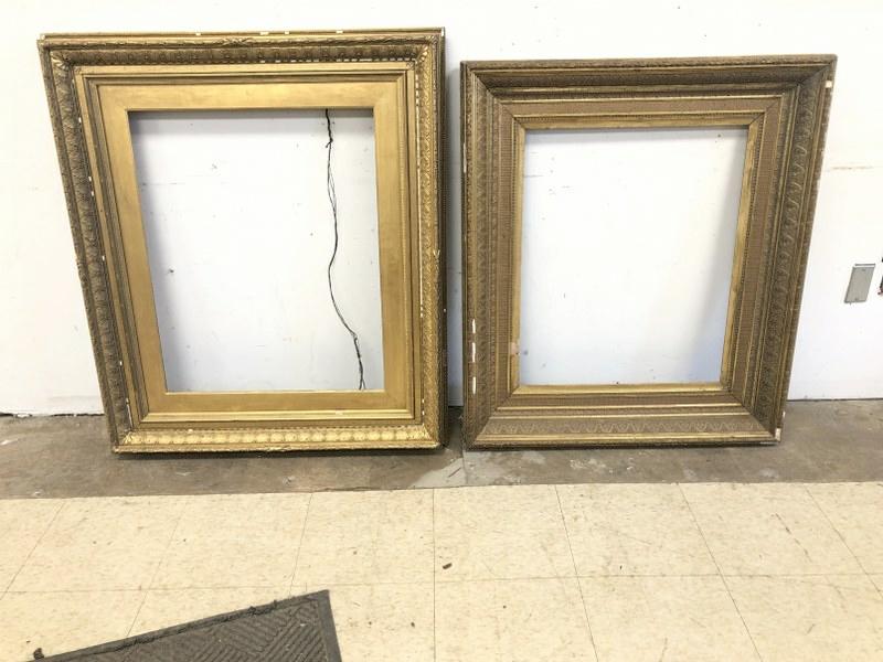 (2) 19th c large decorative gilt frames in as is condition, need some restoration, structurally (1 of 6)