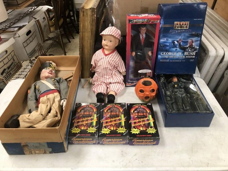 Misc. collectibles lot incl. (3) sealed boxes of American Bandstand trading cards, small old (1 of 10)