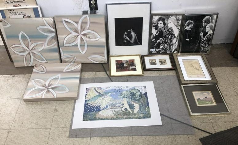 Estate lot misc. artwork, photographs, and scrapbook. As pictured, good lot to sort outâ€¦â€¦on back (1 of 12)