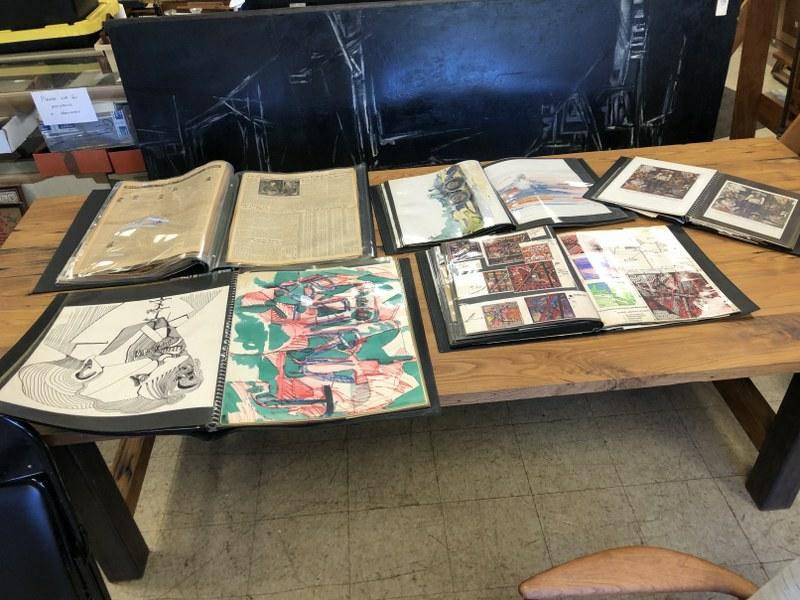 Len Tversky (5) portfolios including original drwings, sketches, prints, ideas, doodles. Old (1 of 11)