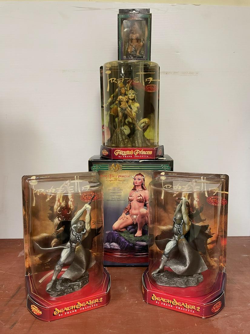 Frank Frazetta figure/sculpture lot Clayburn Moore. This is a lot of Frank Frazetta figures, (1 of 17)