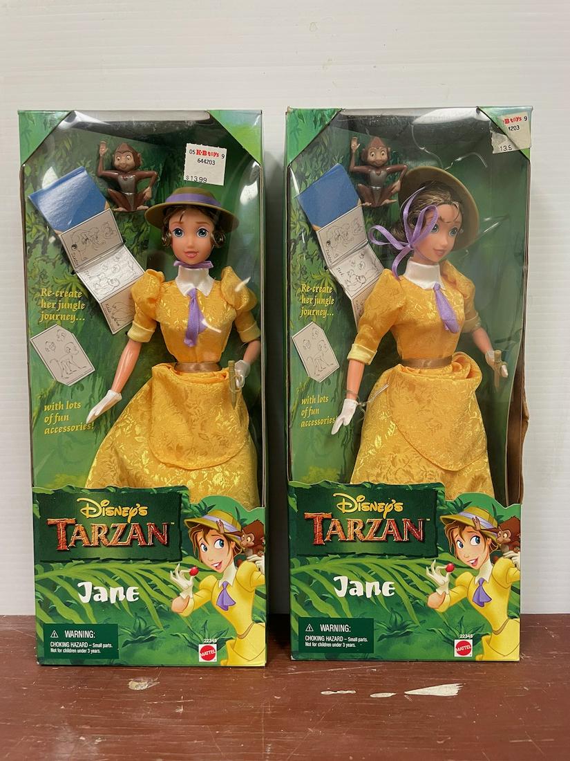 Lot of two boxed Disney Tarzan Jane Mattel figures. This lot features two Jane figures from (1 of 10)