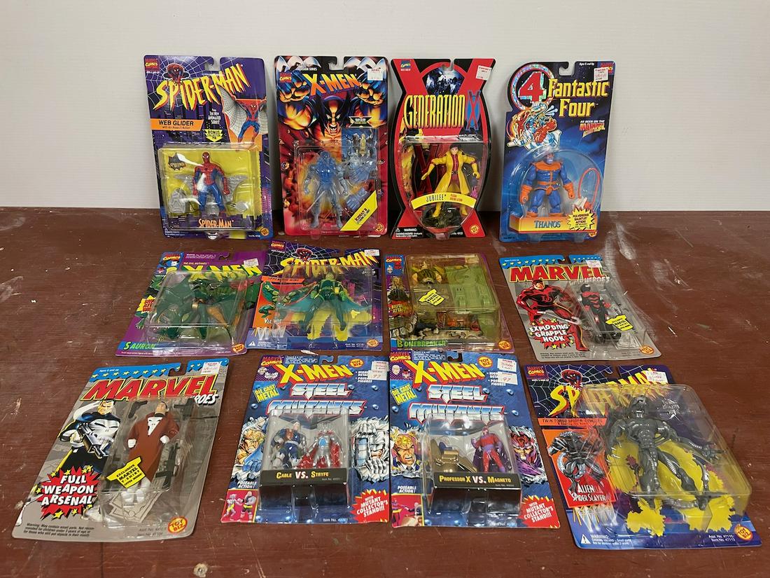 Lot of 14 MOC ToyBiz Marvel figures. This lot includes figures from those Marvel animated series (1 of 15)