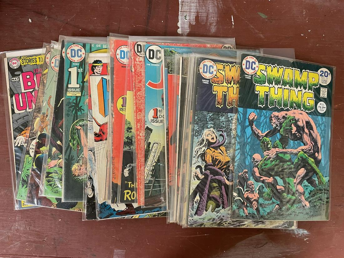 28 1970s DC Sci Fi/Fantasy comics Swamp Thing. Lot includes issues 10 through 22 of Swamp Thing (#10 (1 of 8)